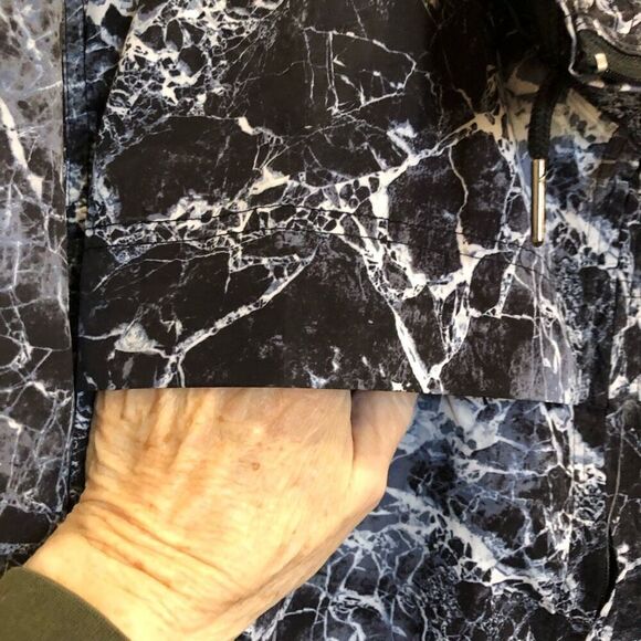 FITWEAR - 🎉HP🎉NWT -L Sz L (10) The Lush Windbreaker/Full Zip/Black/White Marbled - Picture 6 of 16